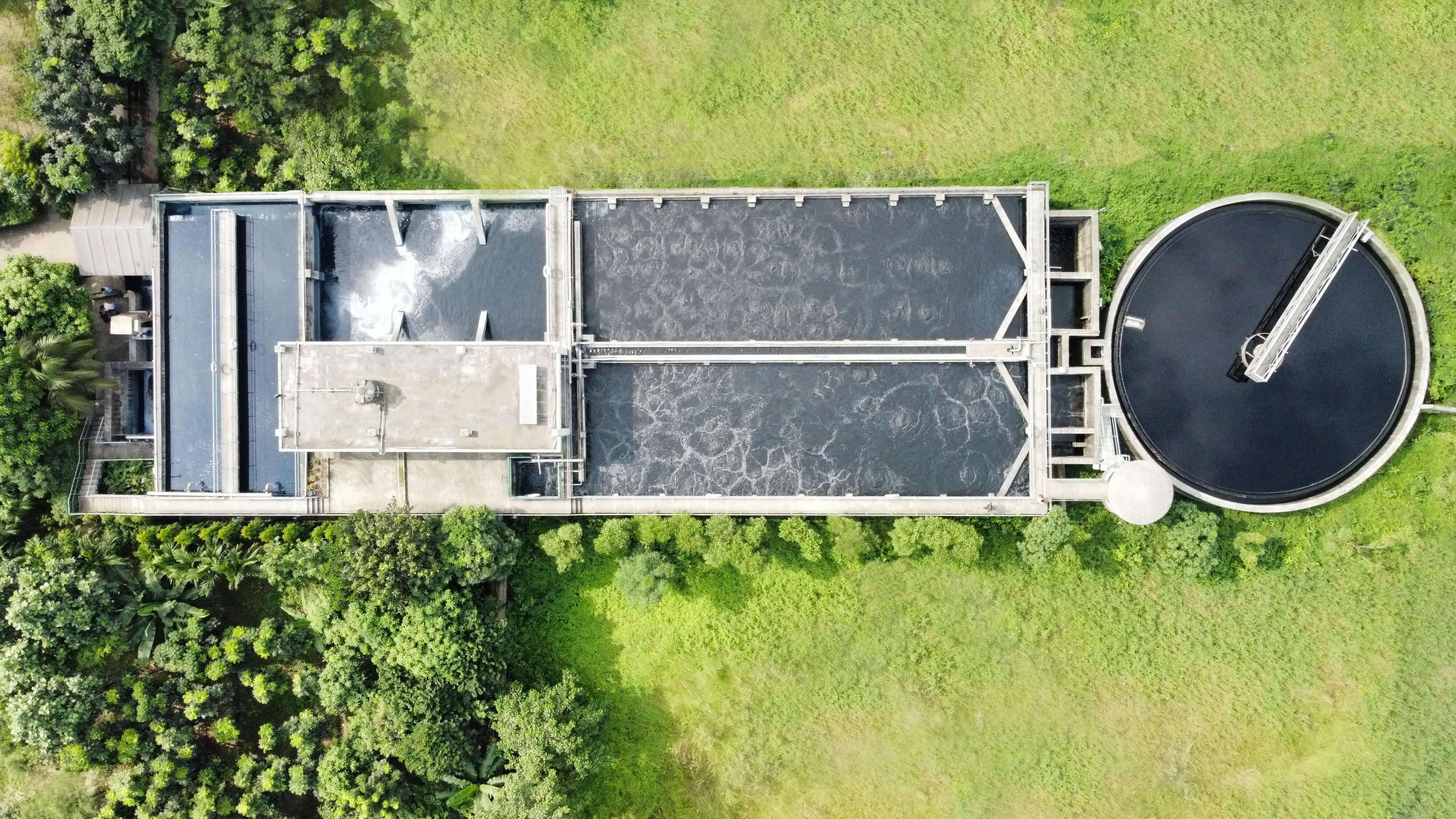 Water Treatment Facility Overhead View